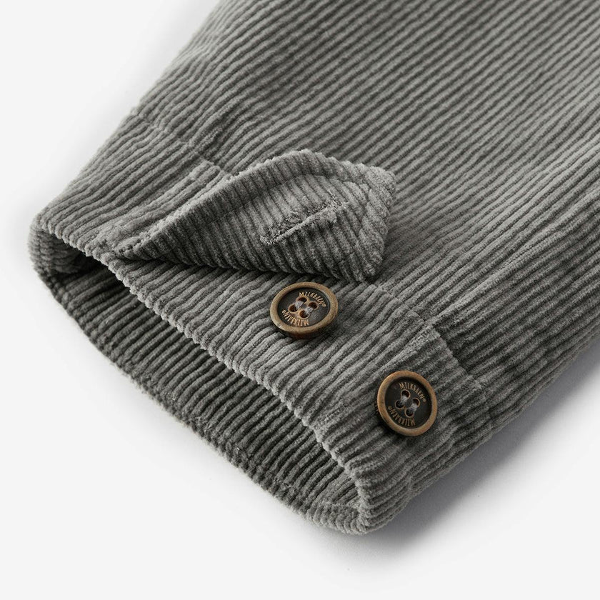 Grey Corduroy Pocket Pants