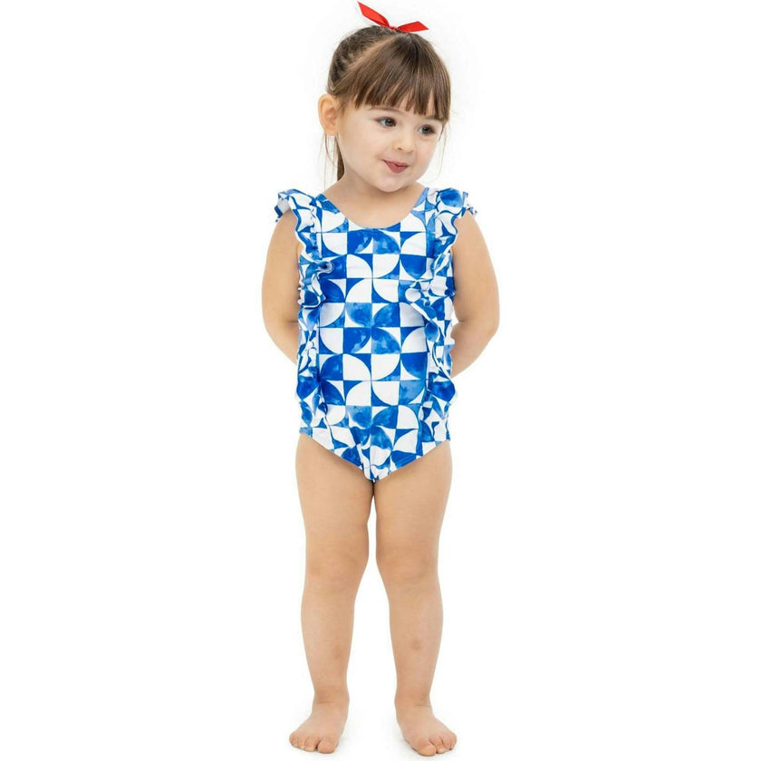 The Greece - Girls Ruffle One Piece UPF 50+