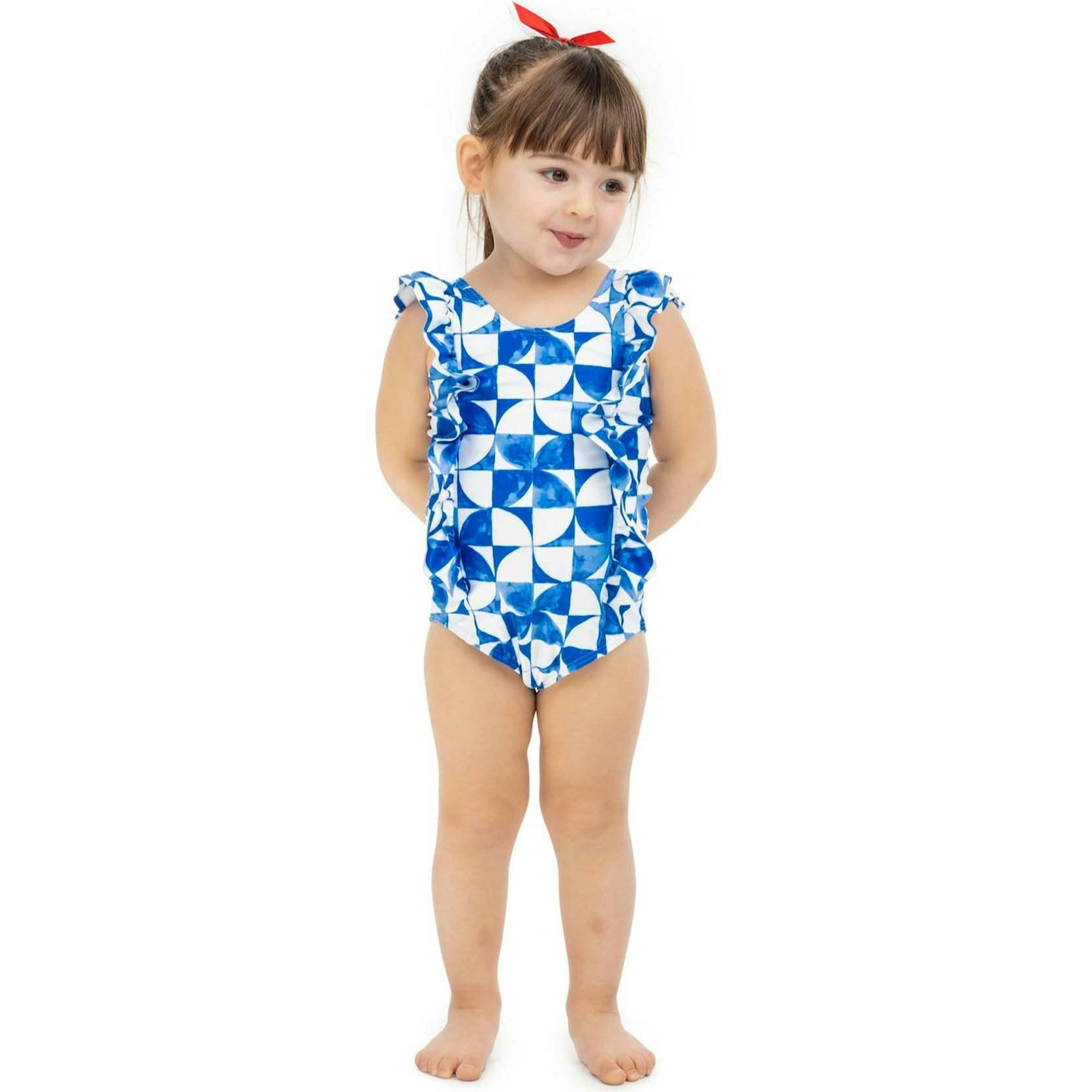 The Greece - Girls Ruffle One Piece UPF 50+