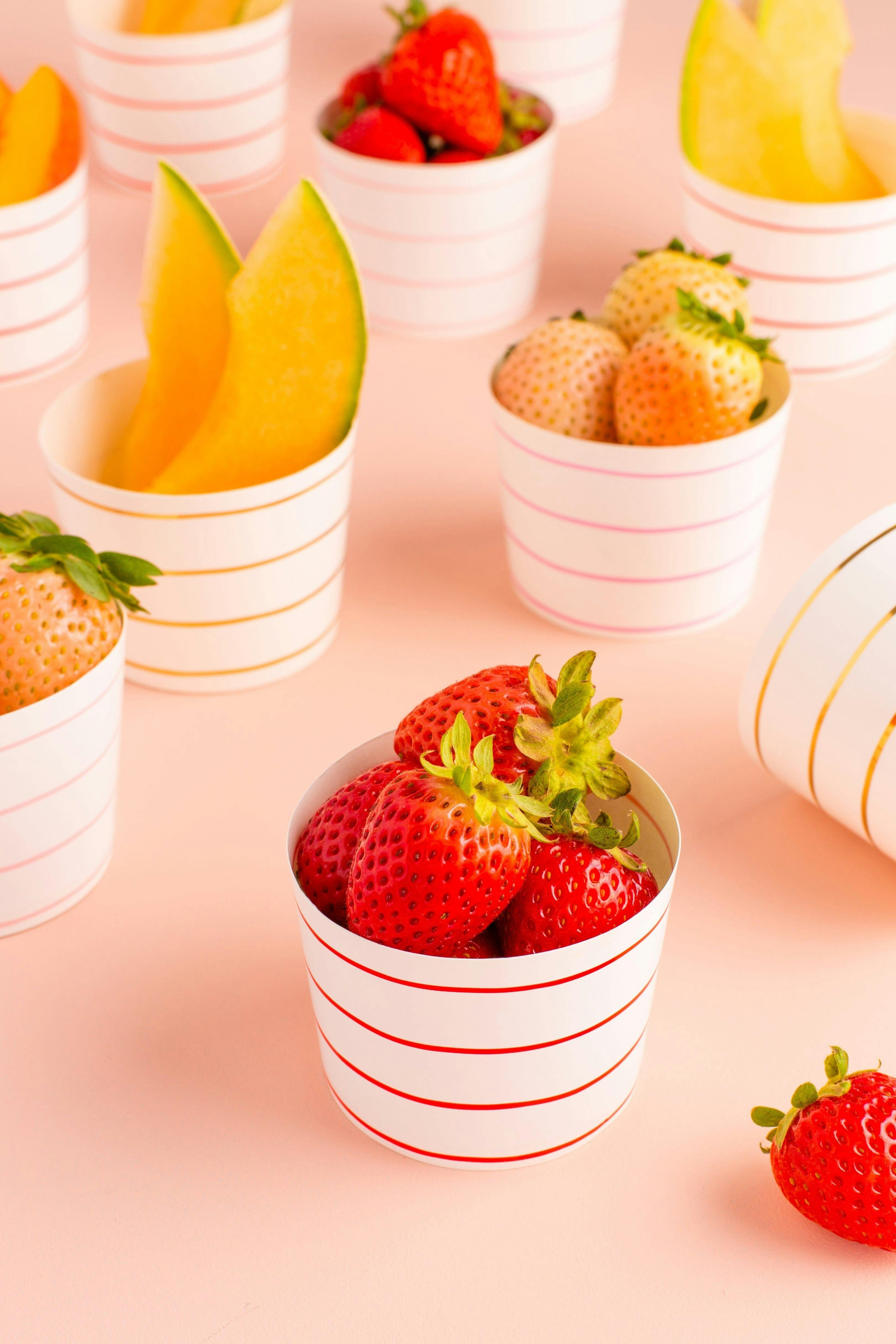 Warm Palette Frenchie Striped Baking Cups