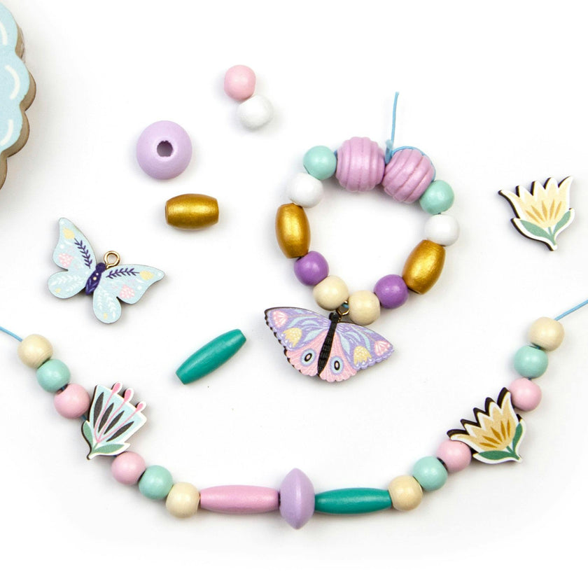 Les Perles -Butterfly Wooden Beads - 4y+