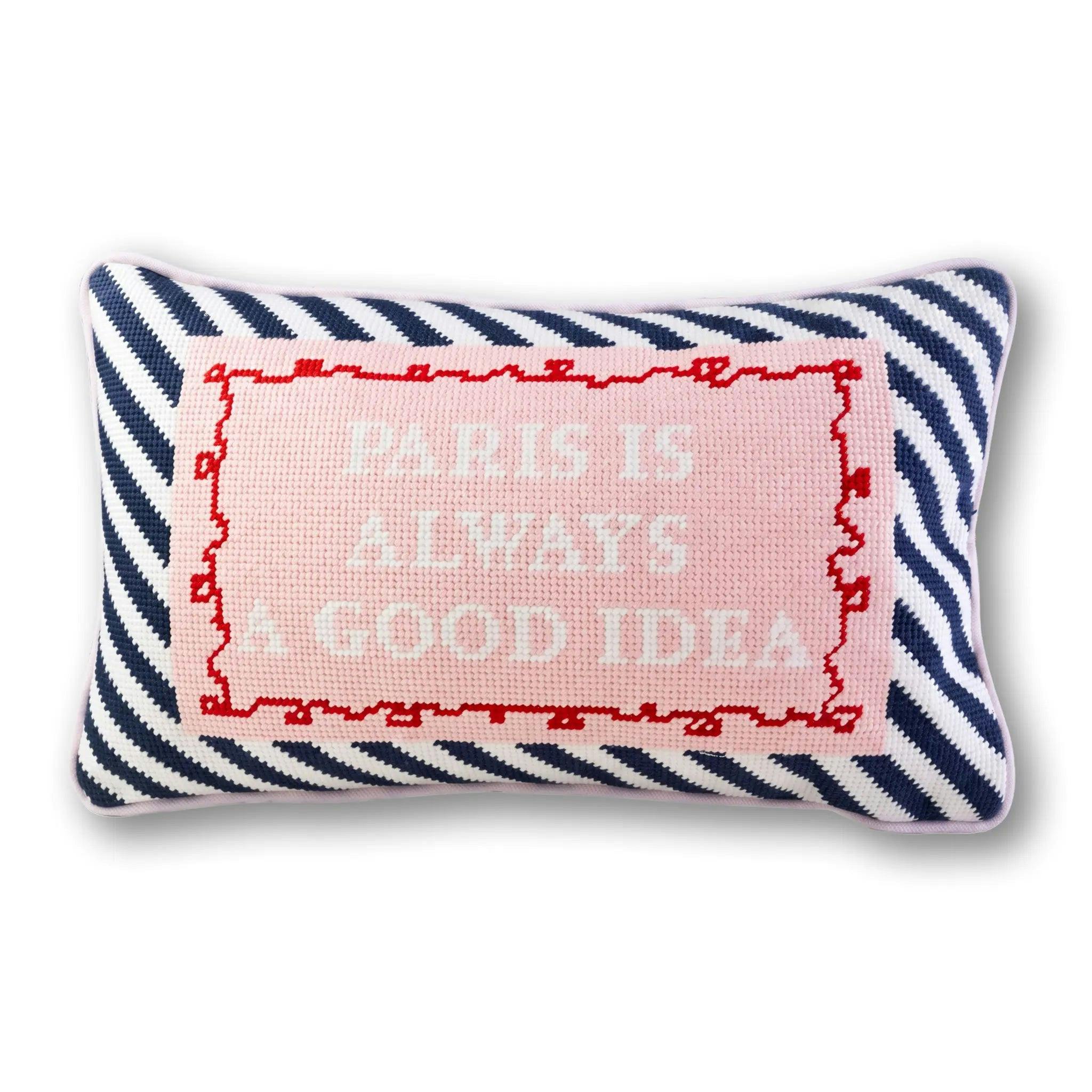 Paris Needlepoint Pillow