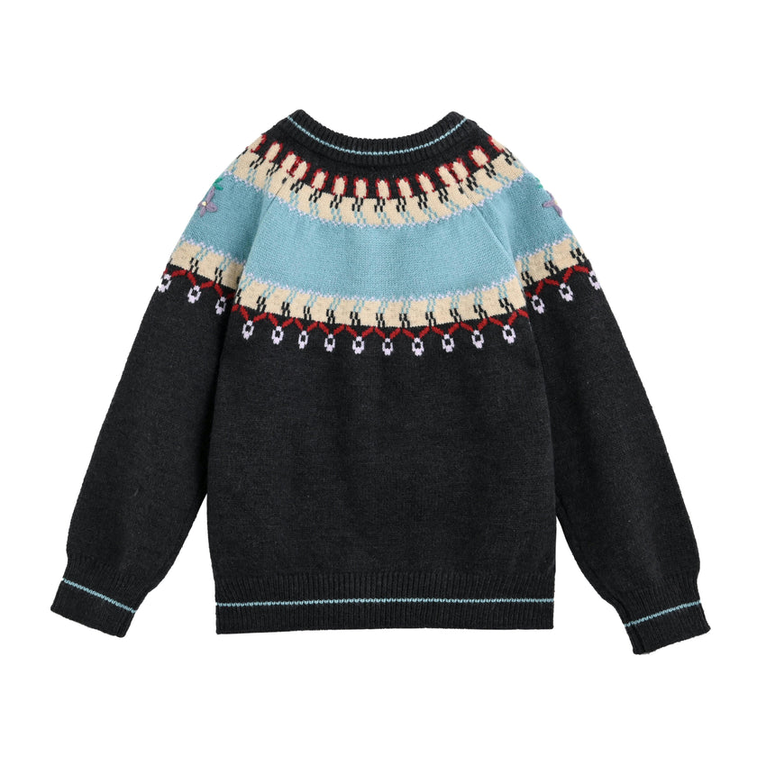 Dark Grey Nordic Cardigan