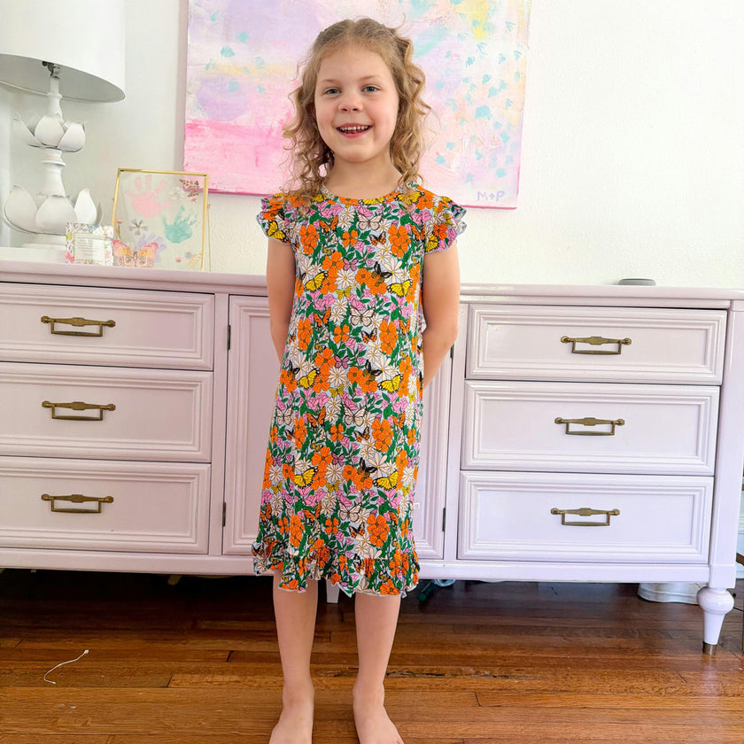 Butterfly Garden Bamboo Dress