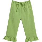 children's vichy frilled trousers - matcha green