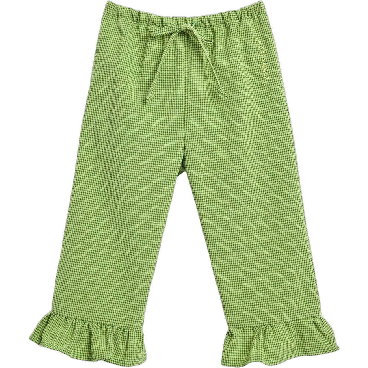 children's vichy frilled trousers - matcha green