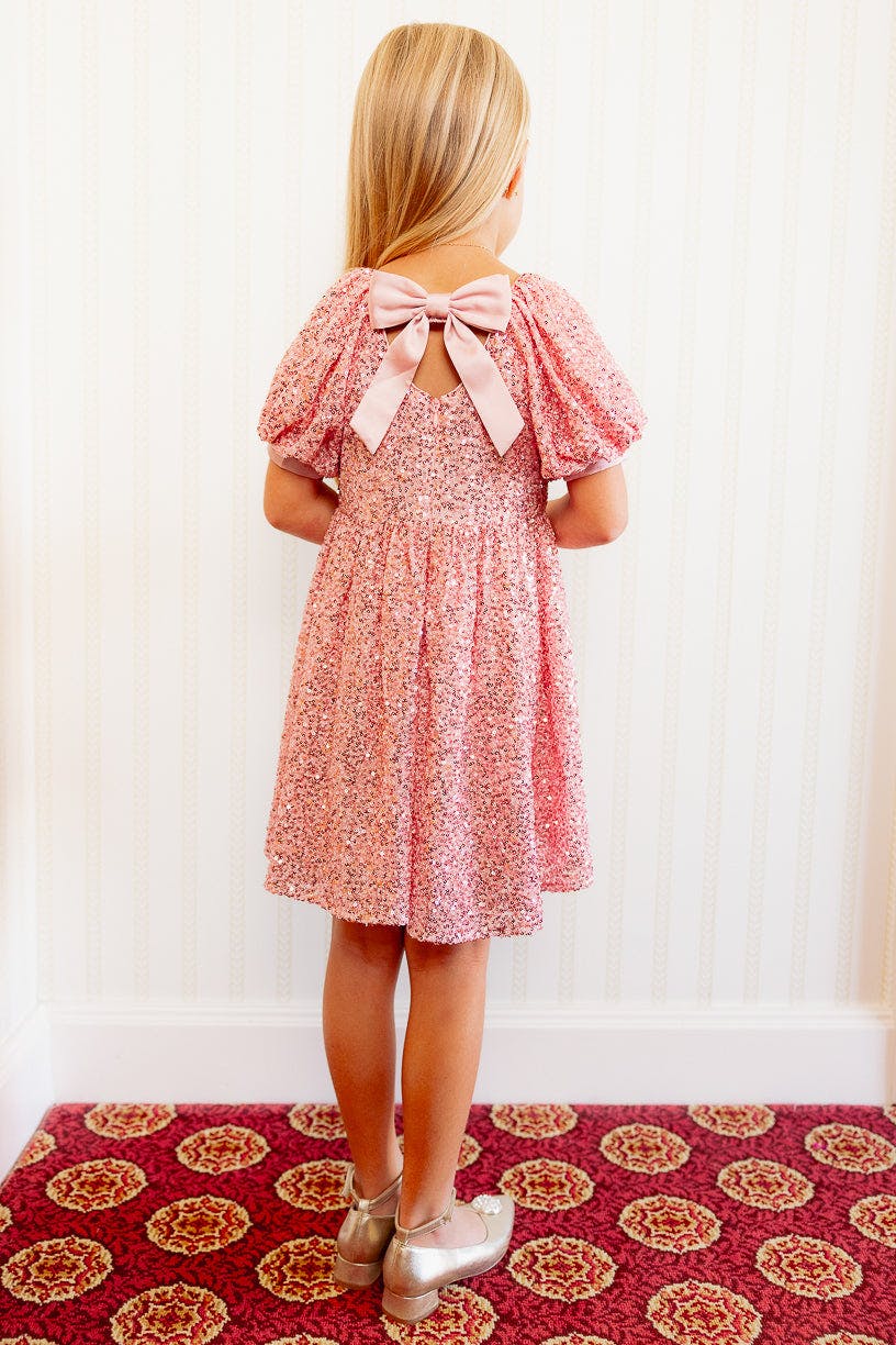 Mini Marisol Dress in Pink Sequin