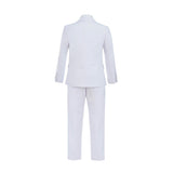 White Suit Peak Lapel Tuxedo Set