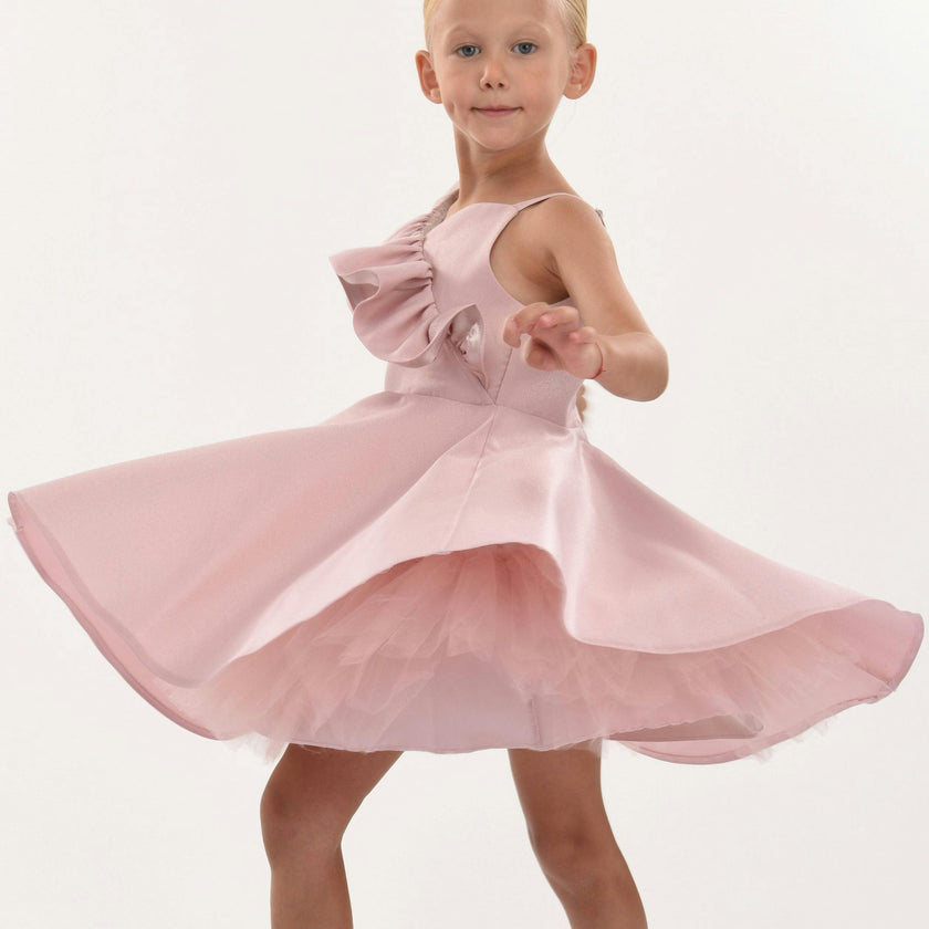 Pink Blush Riviera Off Shoulder Ruffle Dress