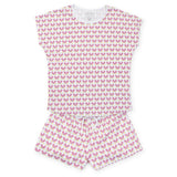 Riley Women's Pajama Short Set - Pickleball Pink