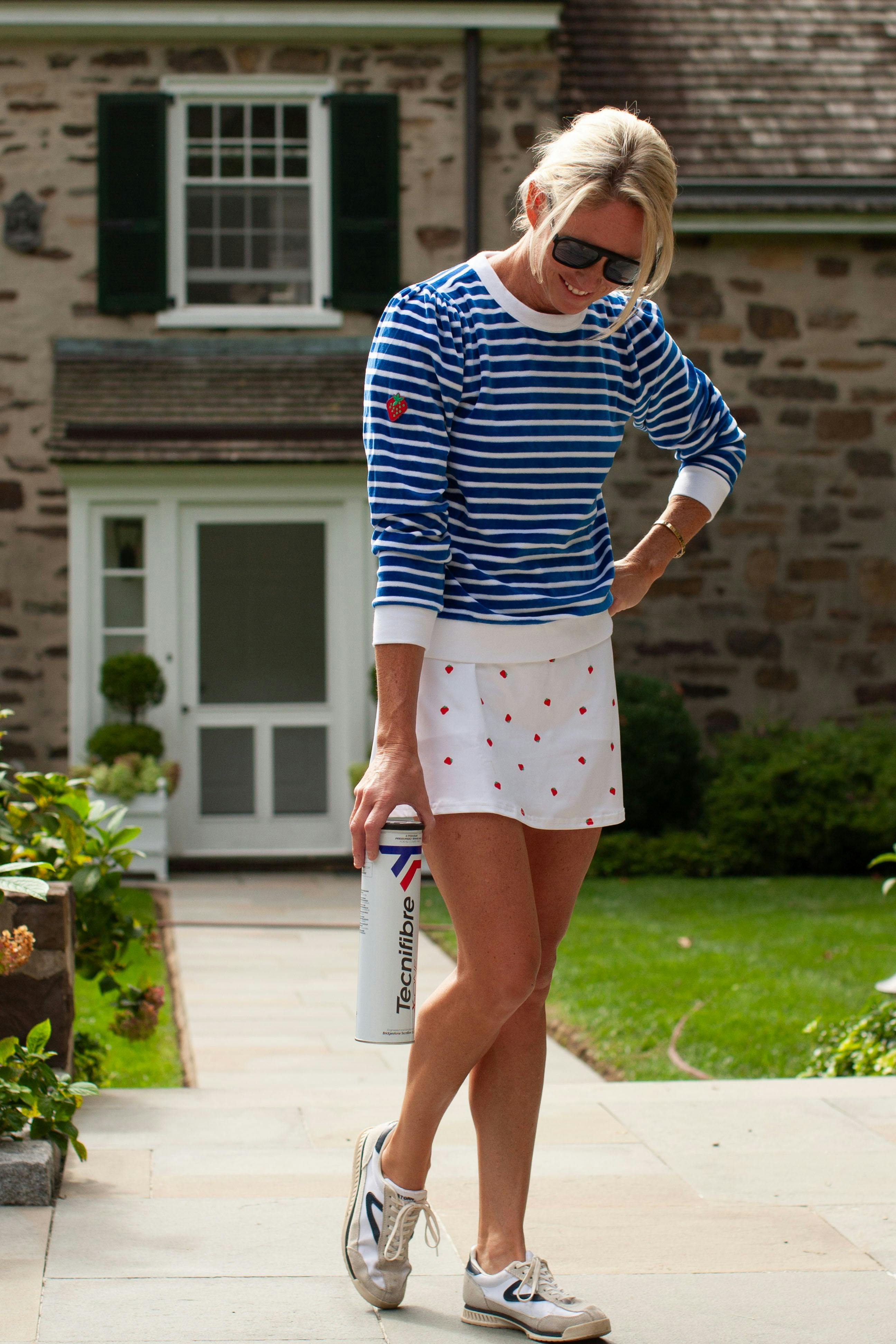 Stripe Poppy Top