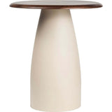 Otto 18" Modern Rustic Round Wood/Metal Accent Table