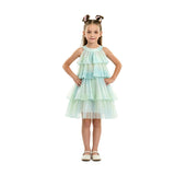 Yellow Elisia Tiered Tulle Dress