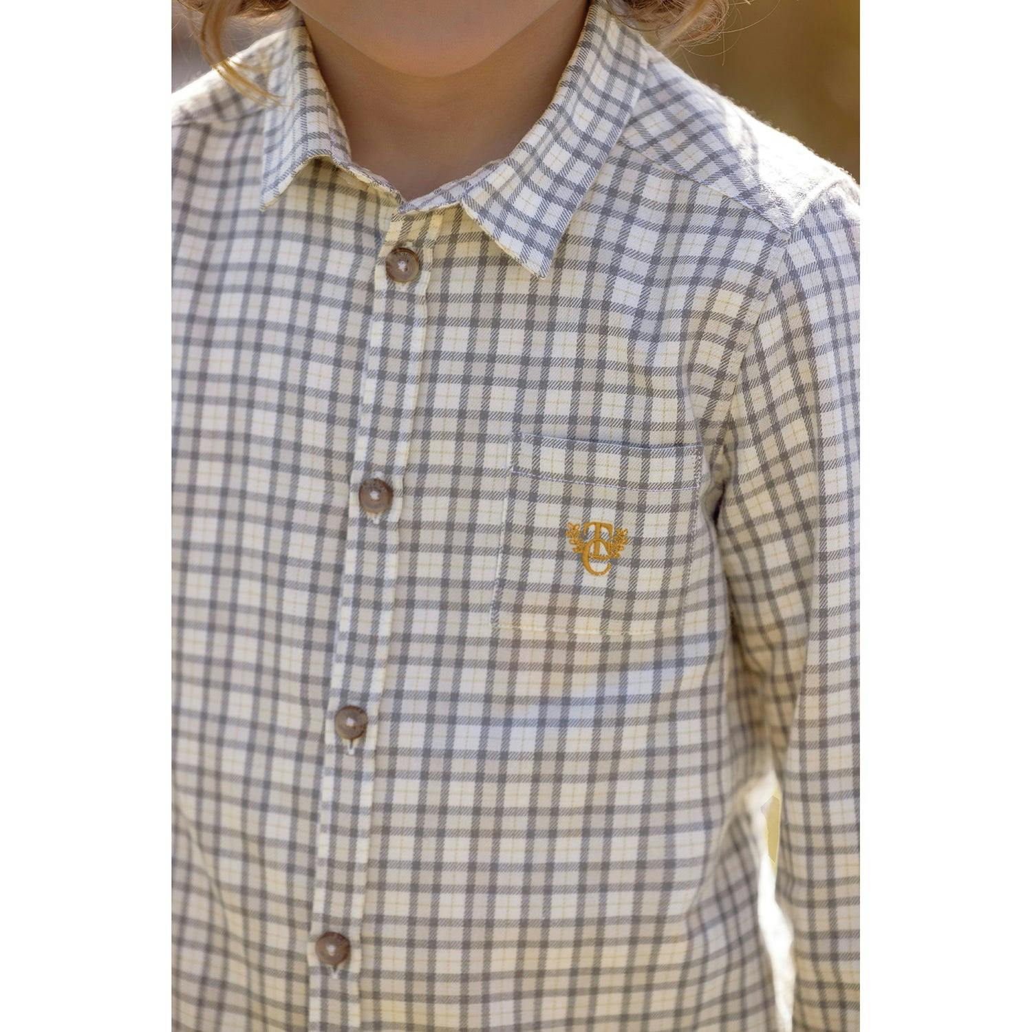 Plaid Long Sleeve Button-Down Shirt
