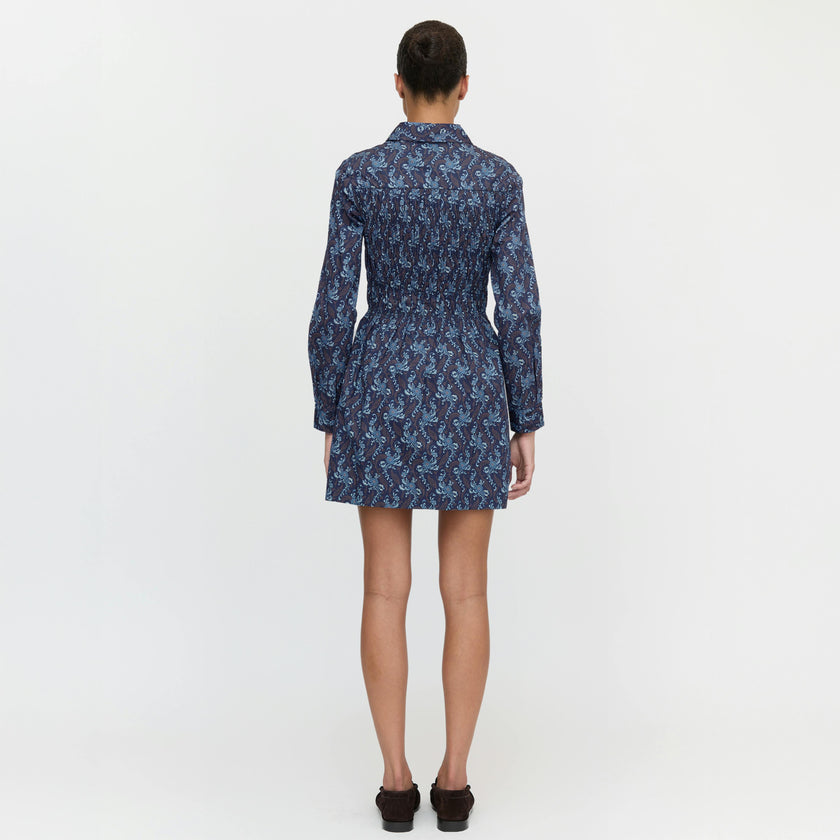 The Mira Dress - Navy Cala Paisley