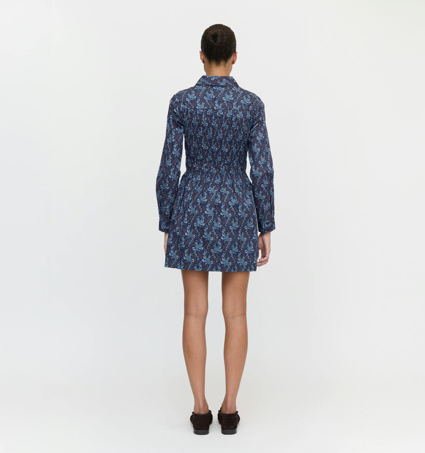 The Mira Dress - Navy Cala Paisley