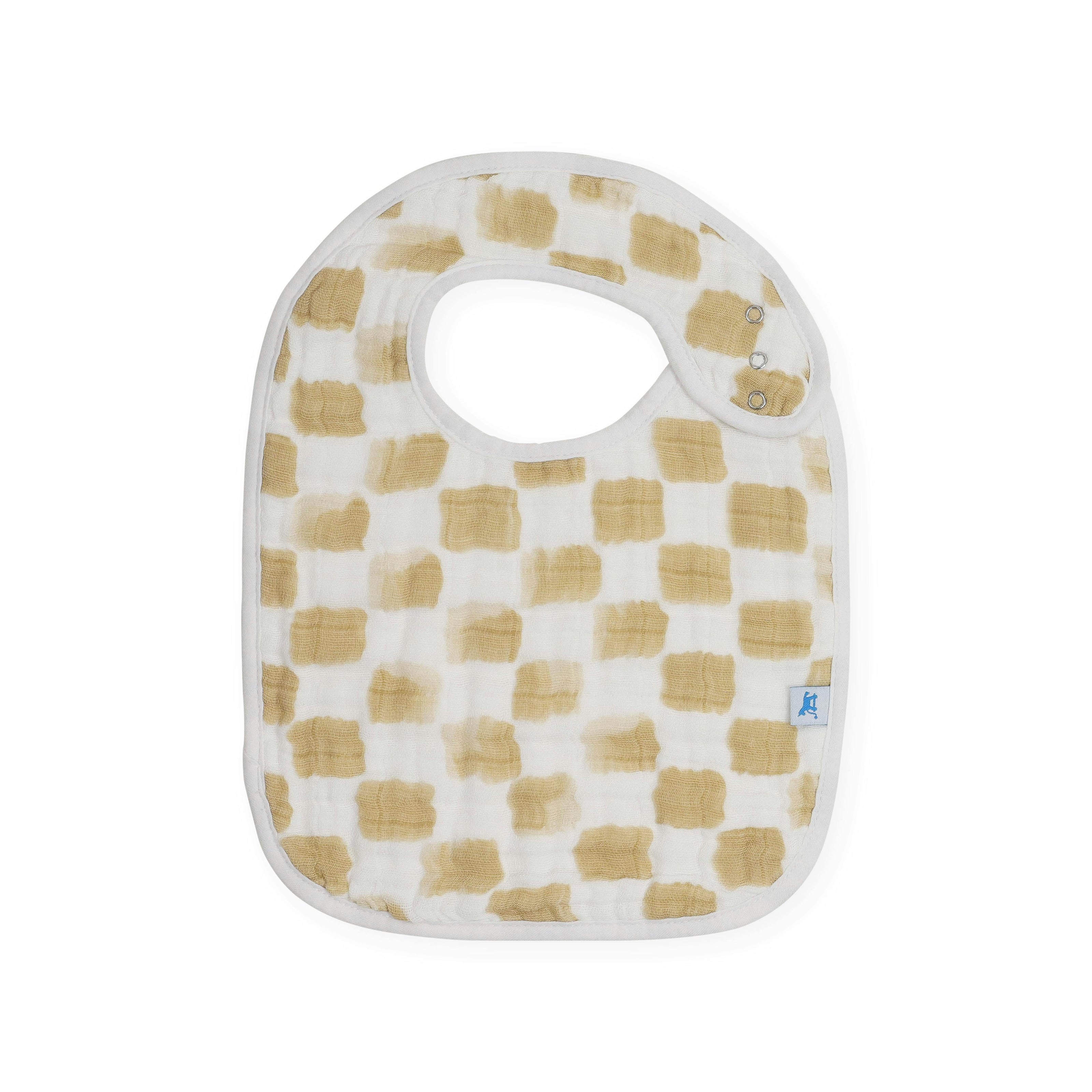 Cotton Muslin Classic Bib 3 Pack - Adobe Checker