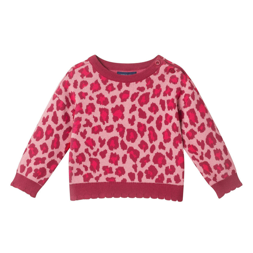 Infant Girls 3-Piece Sweater Set | Pink Leopard