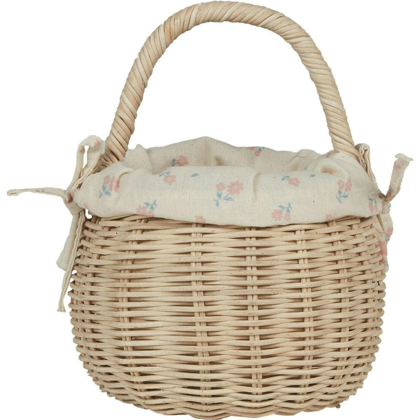Rattan Berry Basket with Lining – Pansy