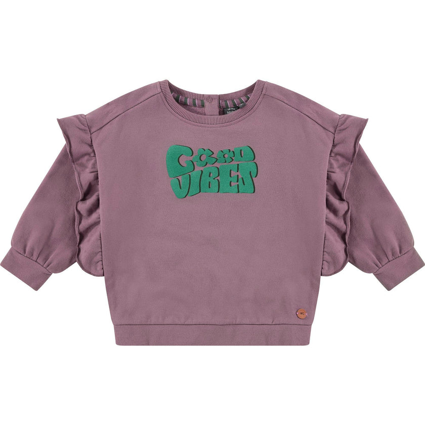 Sweater with Ruffles Sleeves