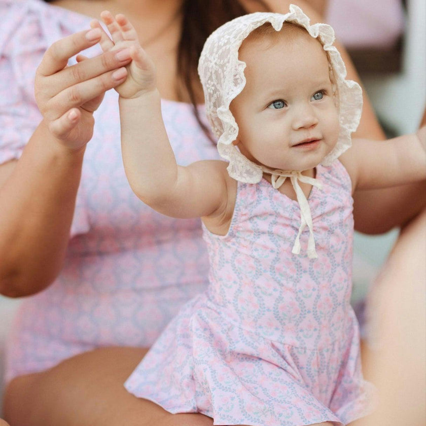 Baby Bitsy Swim Dress in Raquel Pink Floral
