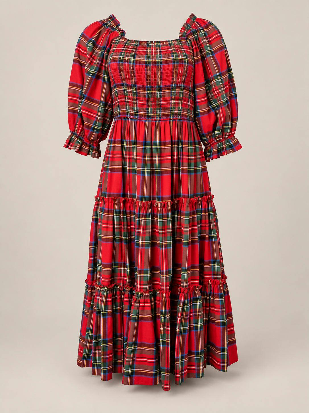 Madeline Dress in Holiday Plaid