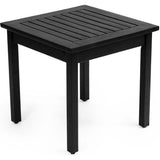 Archer 18.9" Modern Classic Square Slatted Solid Acacia Wood Indoor/Outdoor Adirondack Side Table