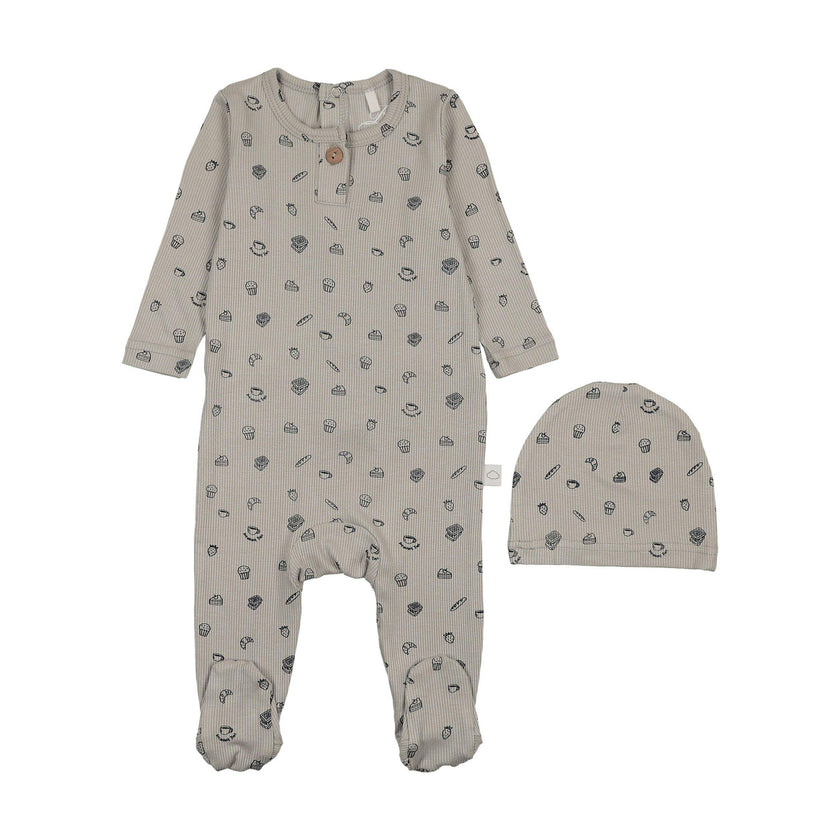 Breakfast Print Footie