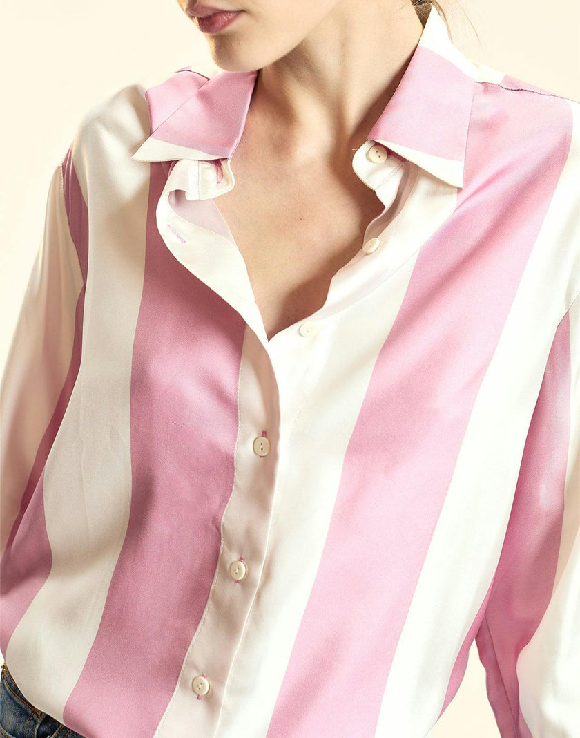 Collectible Stripe Silk Shirt