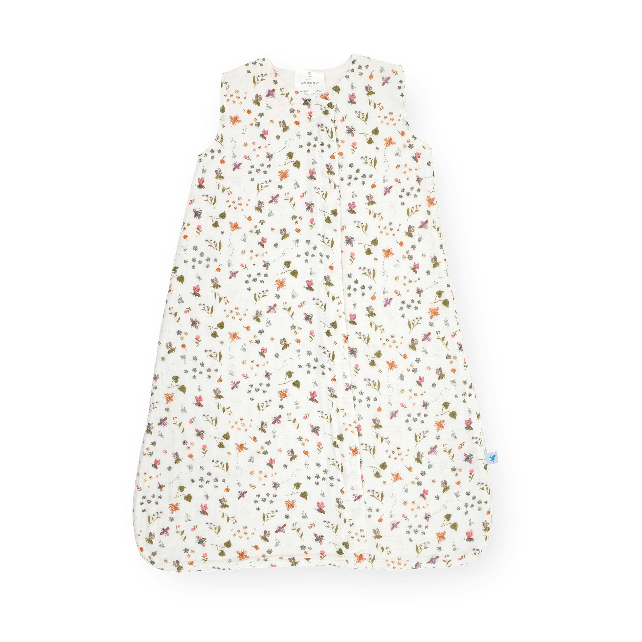 Cotton Muslin Sleep Bag - Garden Bees