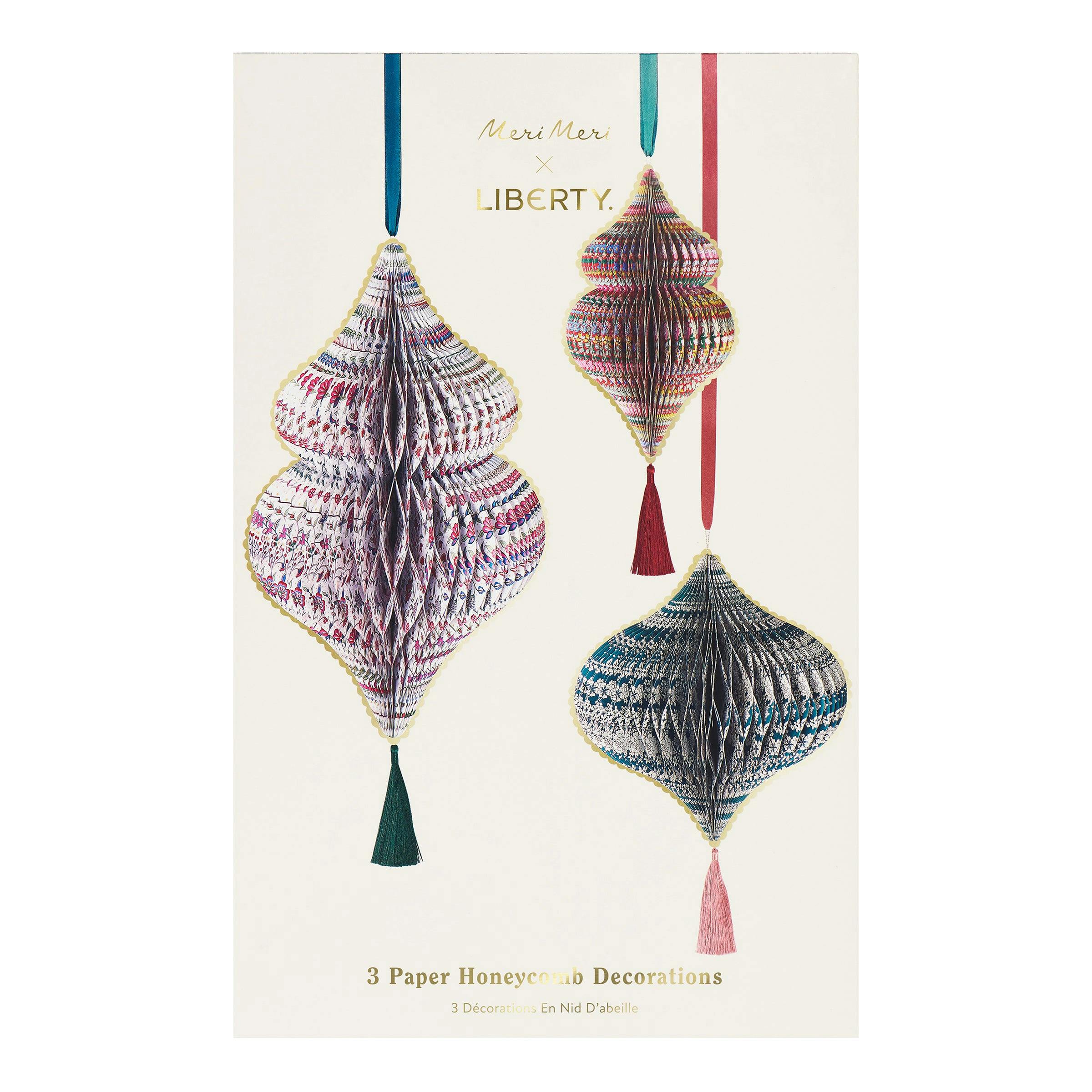 Meri Meri x Liberty Large Paper Honeycomb Decorations