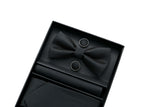 Black Crosshatch Tie Set