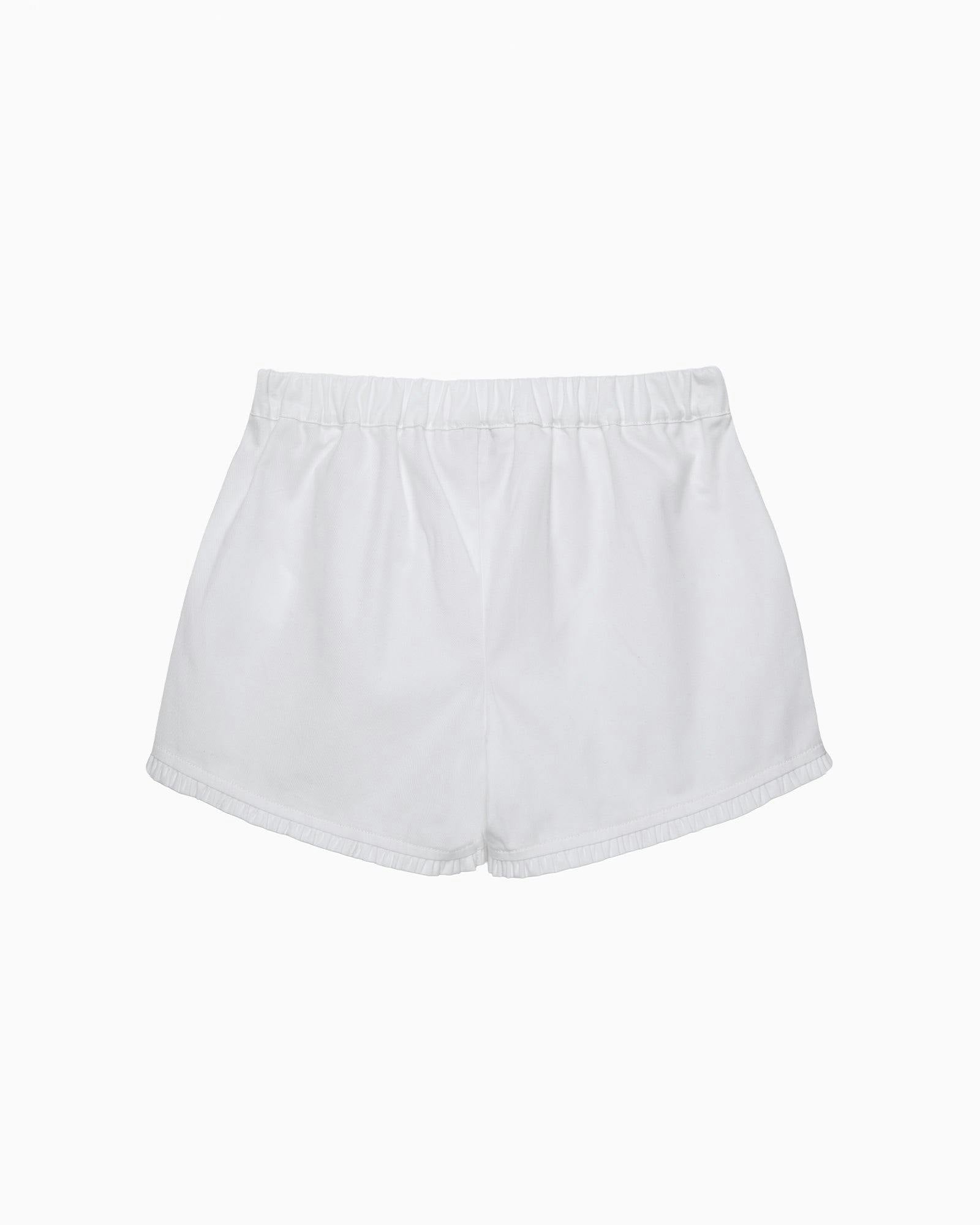 White Twill Shorts