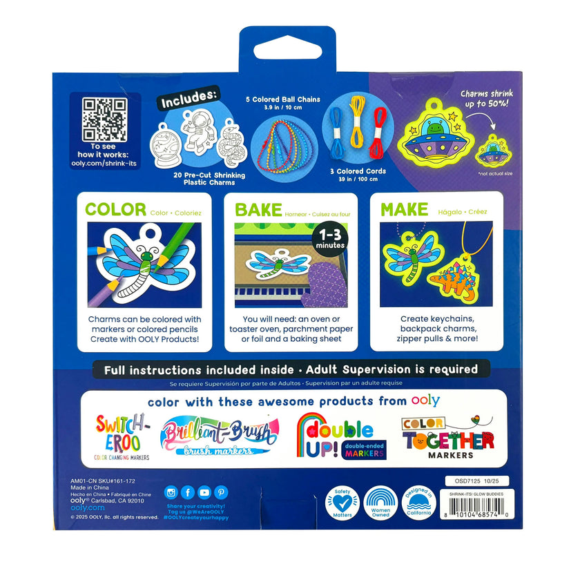 Shrink-Its! DIY Shrink Art Kit - Glow Buddies - 20 Charms