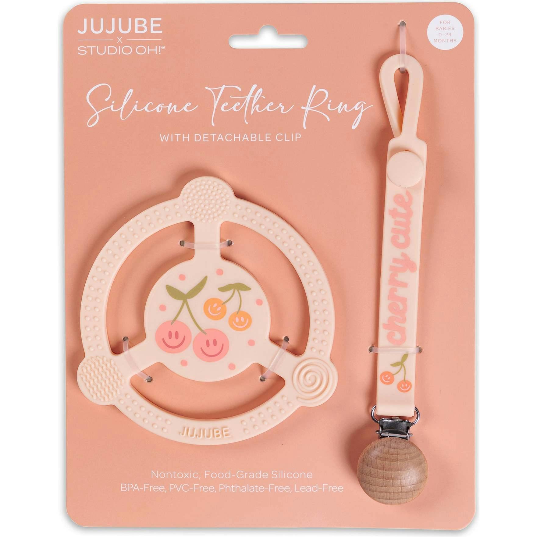 JuJuBe × Studio Oh! Silicone Teether Ring With Detachable Clip