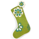 Retro Flower Power Hand Felted Wool Christmas Stocking Arcadia Home