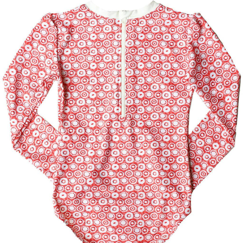 Rebecca Surf Suit Jellyfish Print Terracotta