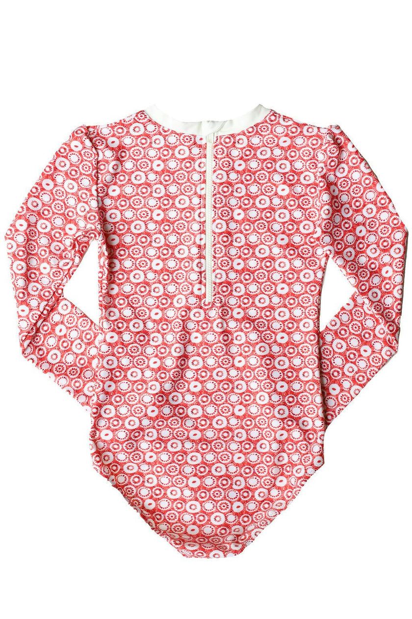 Rebecca Surf Suit Jellyfish Print Terracotta