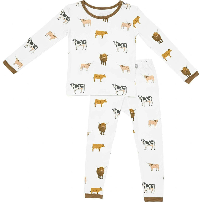 Long Sleeve Toddler Pajama, White