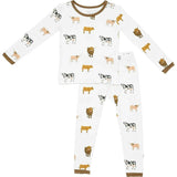 Long Sleeve Toddler Pajama, White