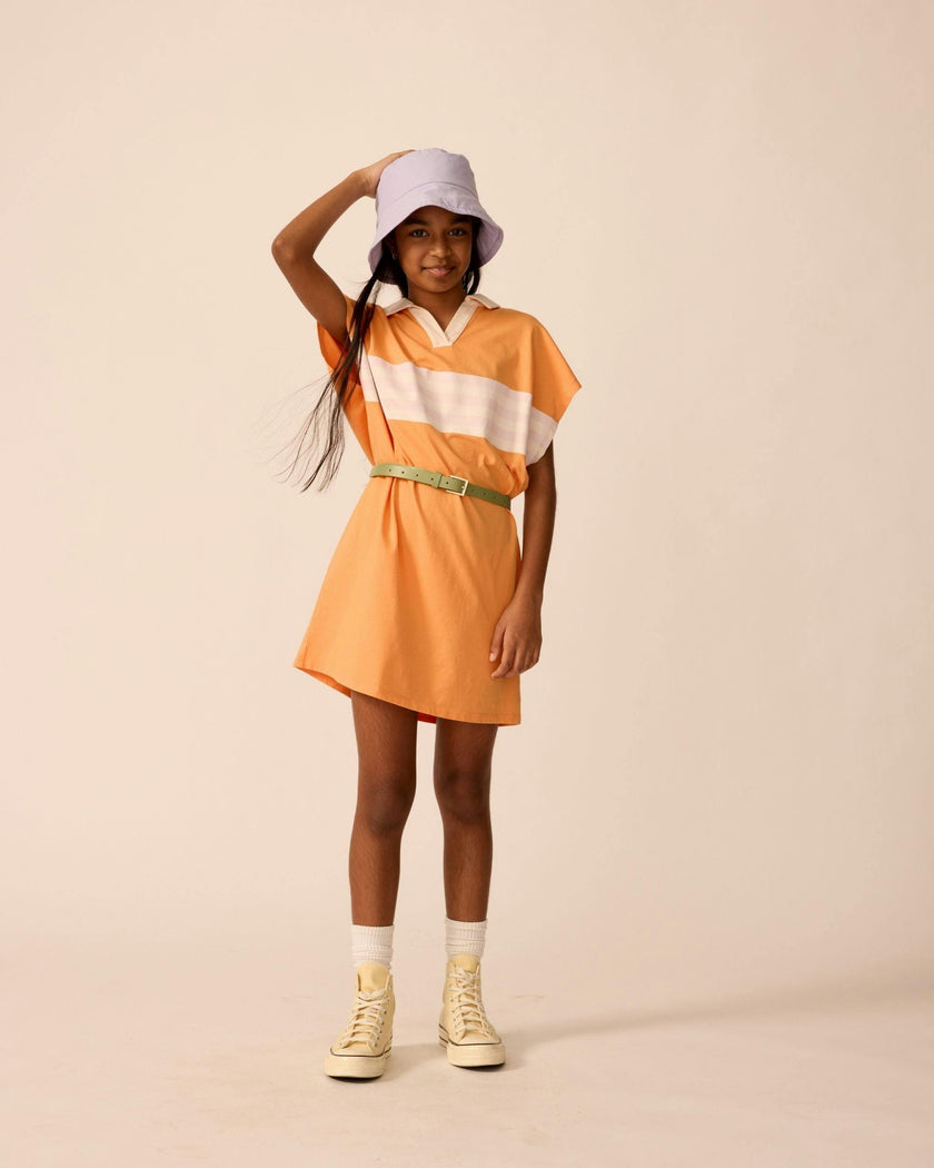 Organic Tunic Dress in Overtime Orange