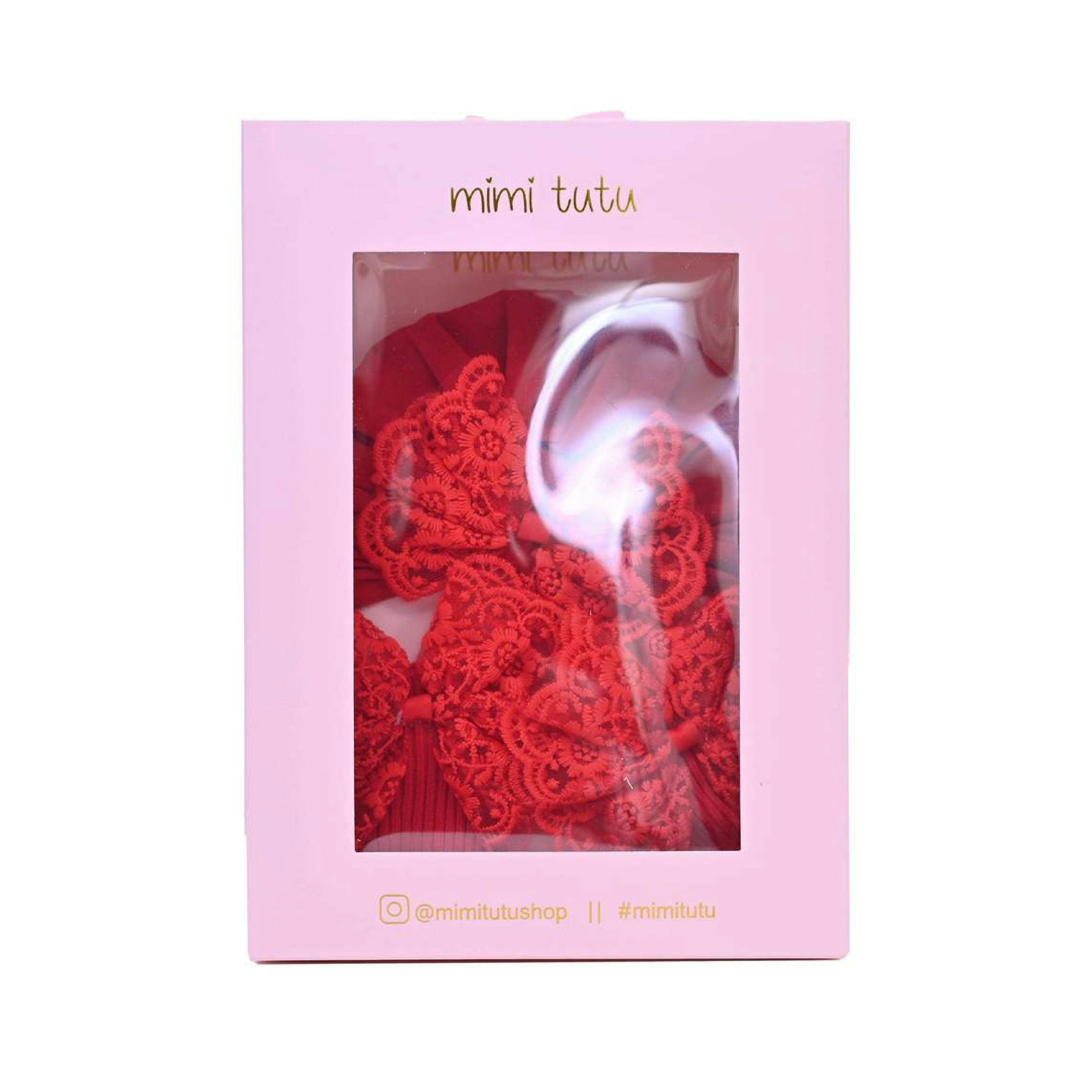 Lace Bow Hat & Sock Gift Set