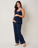 Women's Pima Maternity Pants in Navy