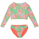 UPF50+ Sustainable Reversible Crop Long Sleeve UPF50+ Rashguard & Bottom Set