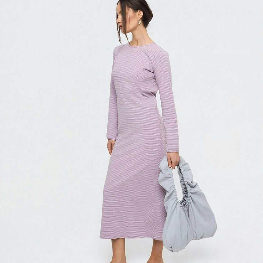 women's midi dress - lavender shadow