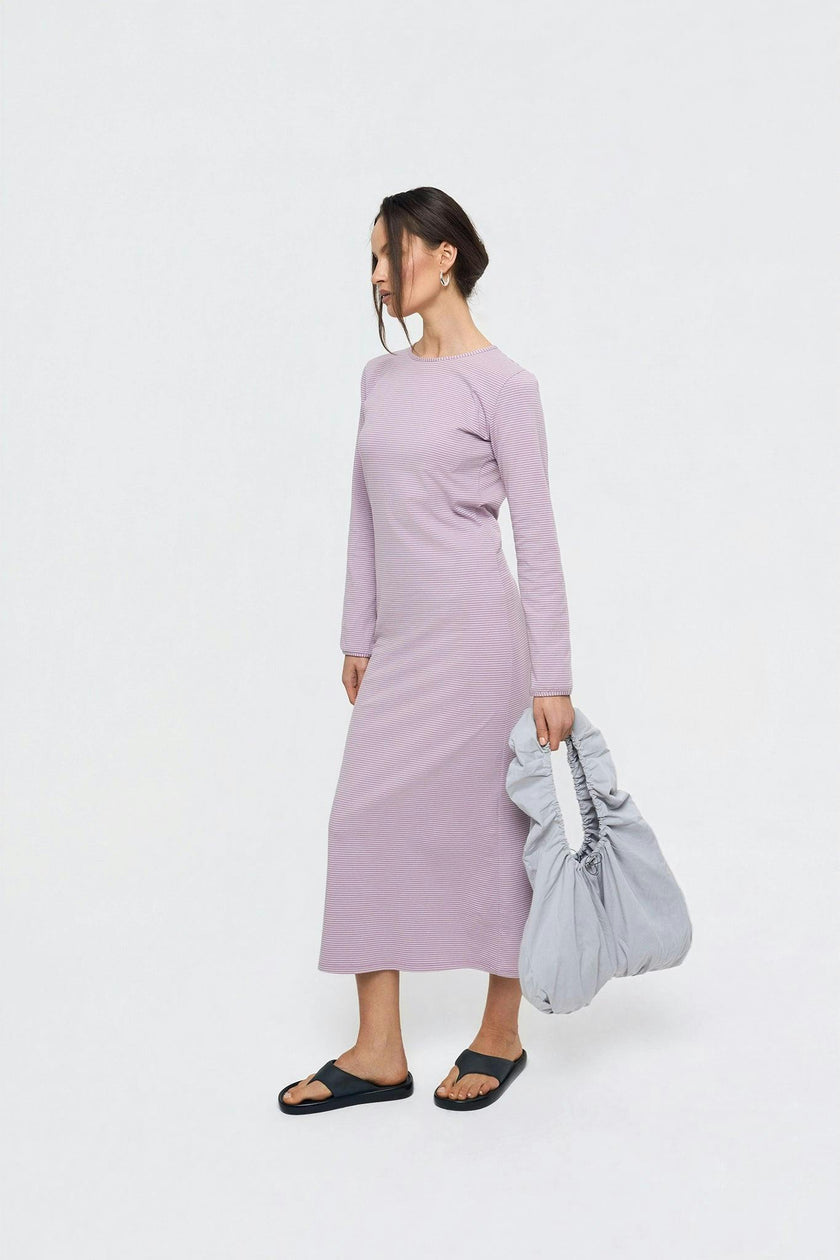 women's midi dress - lavender shadow