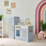 Teamson Kids Little Chef Chester Wooden Play Kitchen With 12 Accessories