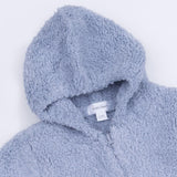 Chenille - Dusty Blue Hooded Romper