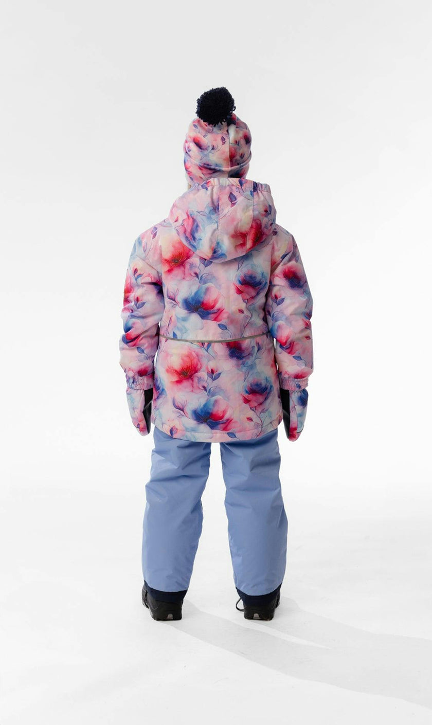 Light Weight Two Piece Chill Snowsuit Mauve Printed Flowers