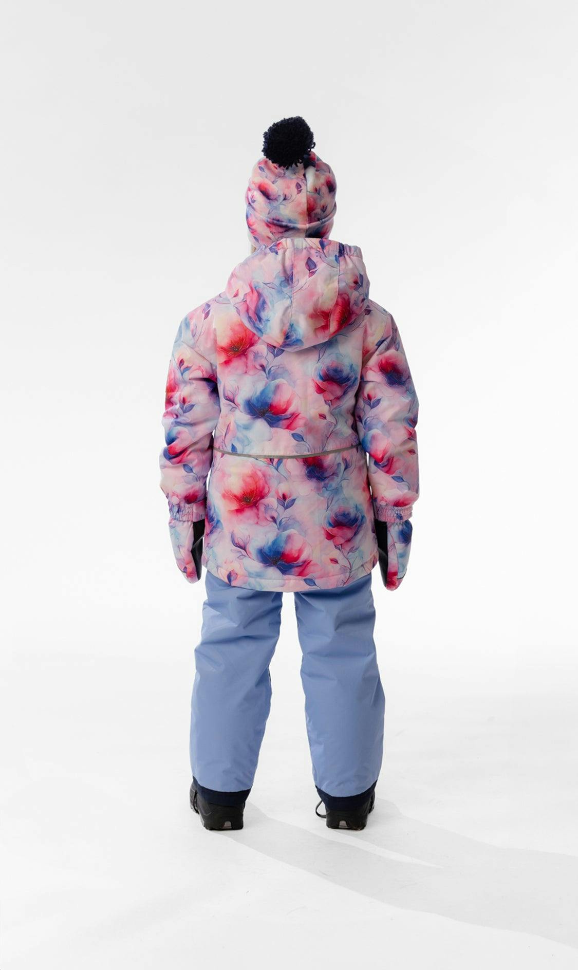 Light Weight Two Piece Chill Snowsuit Mauve Printed Flowers